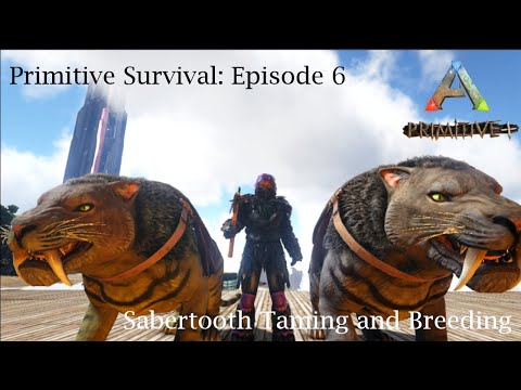 Sabertooth Taming and Breeding (Ark: Survival Evolved Primitive Plus)