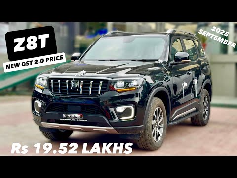 2025 SCORPIO-N Z8T NAPOLI BLACK 😍Rs19.52 LAKHS❤️NEW SCORPIO-N Z8T DIESEL | NEW GST 2.0 UPDATED PRICE