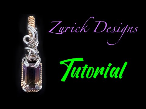 Wire Wrapped Pendant Tutorial- Prong Setting For Emerald Cut Gemstones