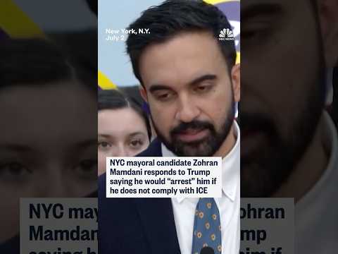 Zohran Mamdani responds to Trump saying he would 'arrest' him if he does not comply with ICE