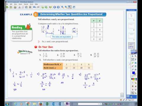 Big Ideas Math 7 Ch 5.2 Lesson Proportions