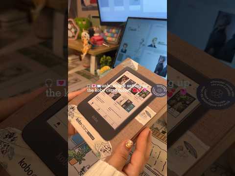 💕kobo clara color aesthetic unboxing & setup #aesthetic #unboxing #ereader #booktube  #kobo