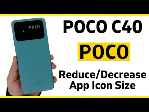 How to Reduce/Decrease App Icon Size in Xiaomi POCO C40 -Make Bigger or Smaller Icons