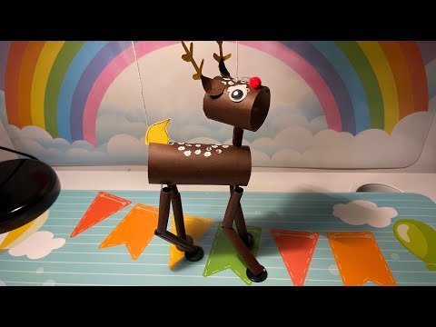 comment fabriquer une marionnette de Renne 🦌 du père Noël avec des rouleaux de papier toilette 😊