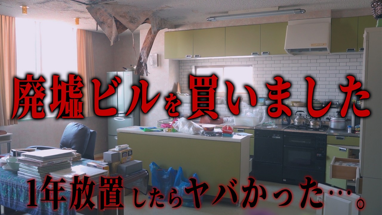 【絶望】廃墟ビルを買って1年放置した結果…雨漏りで天井が崩落するヤバすぎる事態に。【ルームツアー】【episode9 第15話】