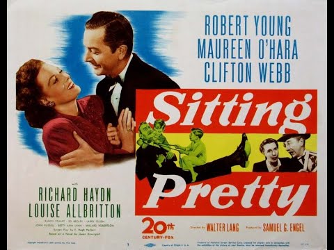 Robert Young, Maureen O'Hara & Clifton Webb as Mr. Belvedere in "Sitting Pretty" (1948)