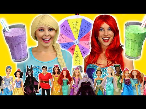 ELSA AND ARIEL’S SMOOTHIE CHALLENGE (Which Disney Characters Have Good or Bad Ingredients?)