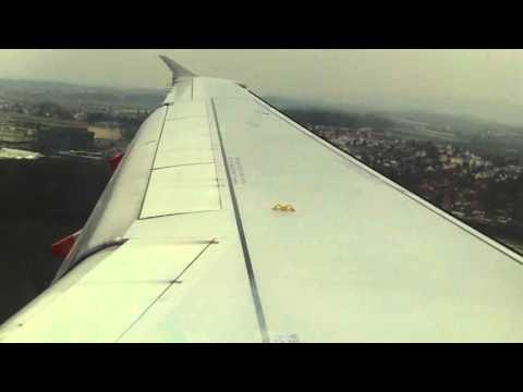 British Airways Airbus A320-233 landing at Friedrichshafen Airport 12/03/2016