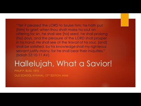 Hallelujah, What a Savior!