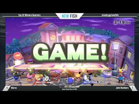 NEW FISH Smash 4 Winner Quarters: Marss (Zero Suit Samus) vs. John Numbers (Wii Fit Trainer)