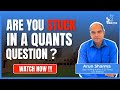 DO THIS When You Are STUCK In A Quants Question Arun Sharma CAT 2024