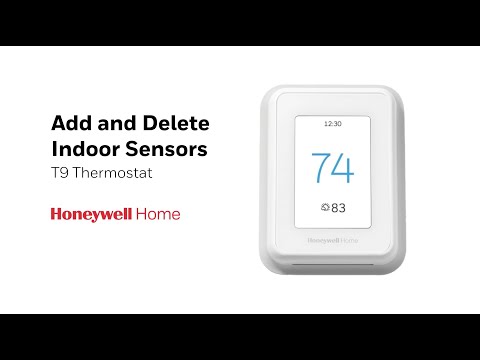 Part of a video titled Add and Delete Indoor Sensors for a T9 Thermostat - YouTube