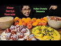 Eating Kheer Rasmalai Sandesh Rasabali Indian Desserts Big Bites Mukbang Asmr Eating