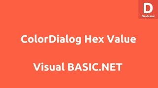 Colordialog Hex value in TextBox in VB.net