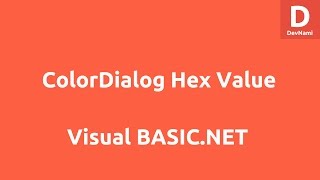 Colordialog Hex value in TextBox in VB.net