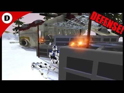 DEFENDING LAAT GUNSHIPS FROM CLONE TRAITORS ~ Men of War: Star Wars Mod