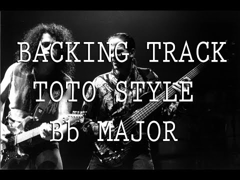 Guitar Backing Track - Bb Major - Toto Style (I'll Be Over You)