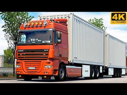 [G29] ETS2 (4K 60FPS) | GRAND UTOPIA | DAF XF105 460 | ROMBAS - PONTIAC