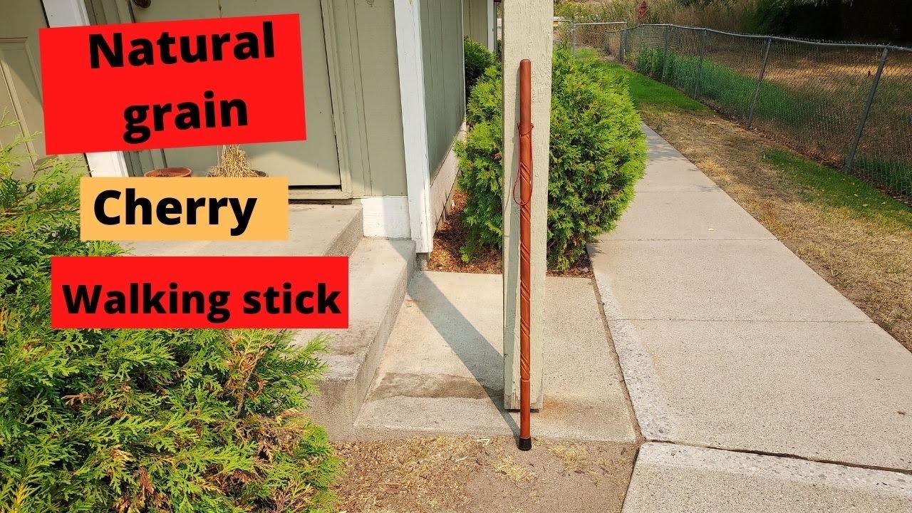 Natural Grain Cherry walking stick