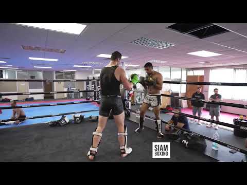 Karate vs Muay Thai Sparring...With A Sneaky Kick By The Karate Guy