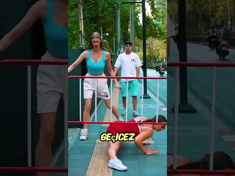Sokakta akrobasi şov! 😂