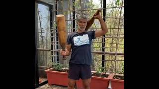 Best exercise for arms.famous actor and model Mr.Milind soman doing gada rotations.