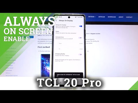 How to Customize Always On Display on TCL 20 Pro 5G – Manage Lock Screen Settings