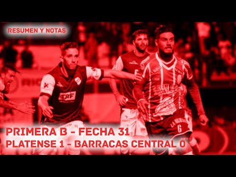 Platense 1 - Barracas Central 0 | Resumen Completo | Fecha 31 | B Metro 2017/18