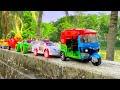 Hand Driving Toy Vehicles On Outer Wall | Drive CNG Auto Rickshaw, Hummer Car, Police Car, Bike, Bus