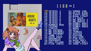 Arbian Nights 1100 in 1 NES Multicart - Unboxing & Gameplay
