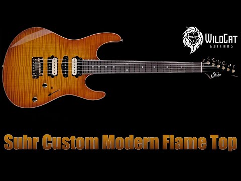 Suhr Custom Modern Flame Top Mahogany Body Tea Burst