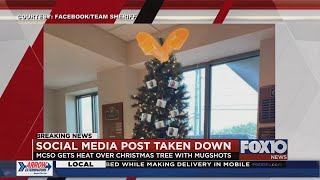 MCSO gets heat over Christmas tree with mugshots