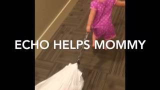 Baby Echo helps Mommy with chores