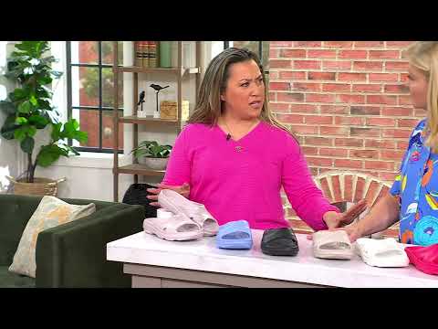 Ryka Cross-Band Recovery Slide Sandals - Refresh on QVC