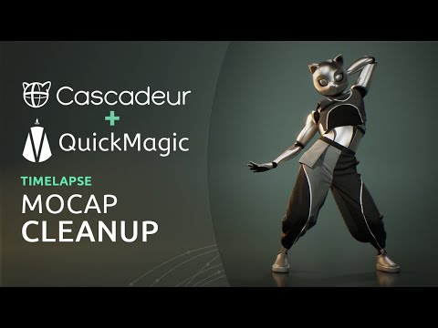 Cascadeur + QuickMagic | Video Mocap Cleanup and Editing Timelapse