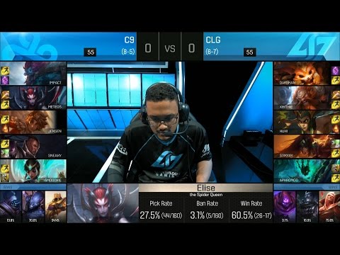 C9 vs CLG Game 1 Highlights - CLOUD9 vs COUNTER LOGIC GAMING NA LCS Week 7 Summer 2016