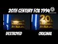 20th Century Fox 1994 Logo Destroyed Vs Original