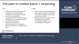 Flink + Pulsar: The Path To Unified Batch and Streaming