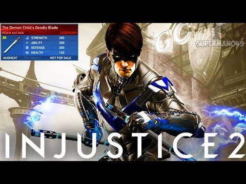 Legendary Nightwing With Staff Of Grayson! - Injustice 2 "Robin" Legendary Gear Gameplay