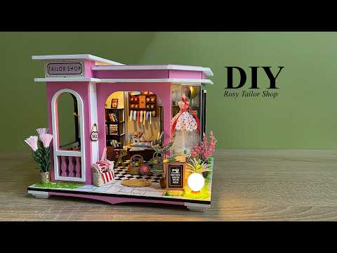 Rosy Tailor Shop | DIY Miniature Dollhouse Crafts | Relaxing Satisfying Video