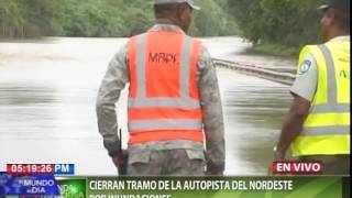 Cierran tramo de la autopista del Nordeste por inundaciones Cierran tramo de la autopista del Nordeste por inundaciones