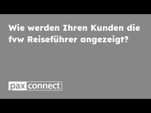 paxconnect - fvw | TravelTalk Reiseführer