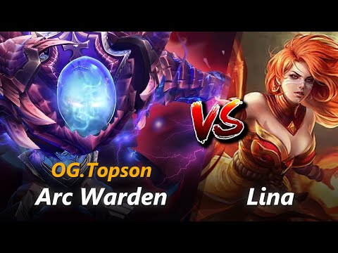 How to Arc Warden mid vs Lina (feat. Topson) | First 10 minutes