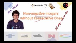 YouTube video 'Non negative Integers without Consecutive Ones | Leetcode 600 | Live coding session'