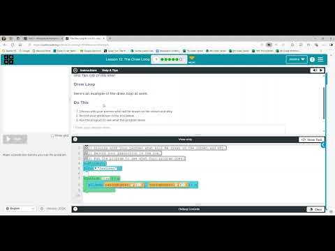 Code.org - CS Discoveries - Unit 3: Interactive Animations & Games: Lesson 12: Level 1