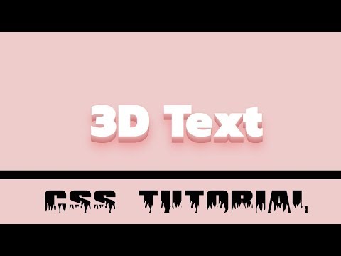 Css 3d Text Cool Css Effects Css Tutorial
