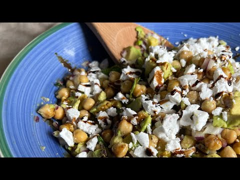 Chickpea Salad with Avocado and Balsamic Dressing