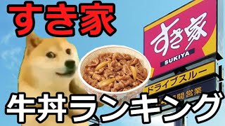 【猫ミーム】すき家牛丼ランキング！！