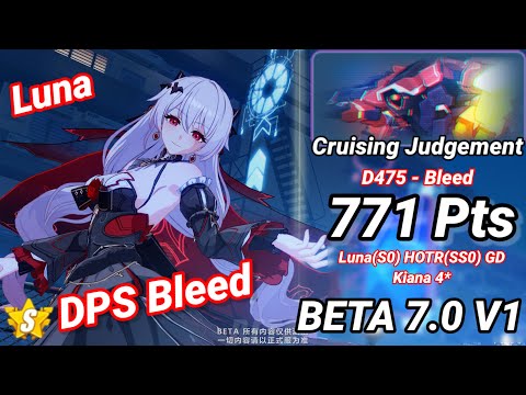 Theresa Luna (S0) DPS Bleed | Cruising Judgement (D475 - Bleed) 771 Pts - Honkai 7.0 BETA V1