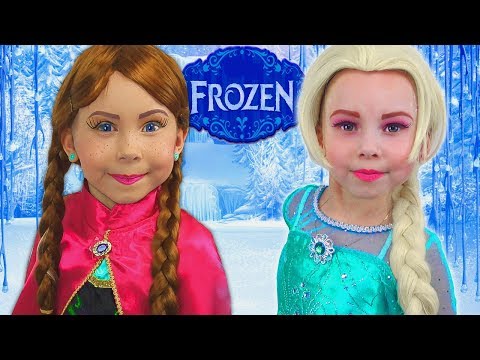 Alice as Princess Elsa and Anna | Stories for girls - Compilation video